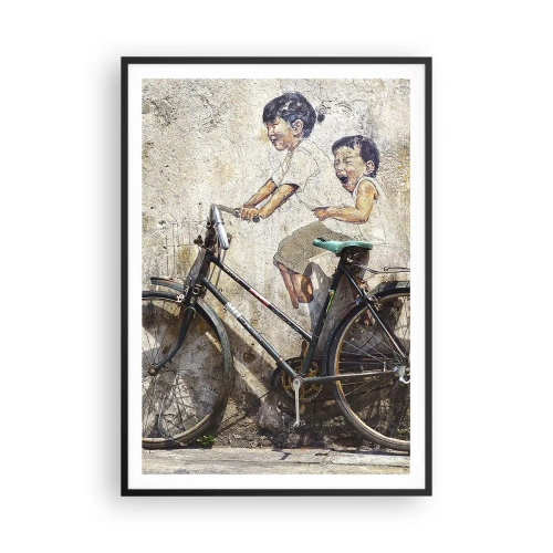 Pôster com moldura preta - Verdadeiro ou falso? - 70x100 cm