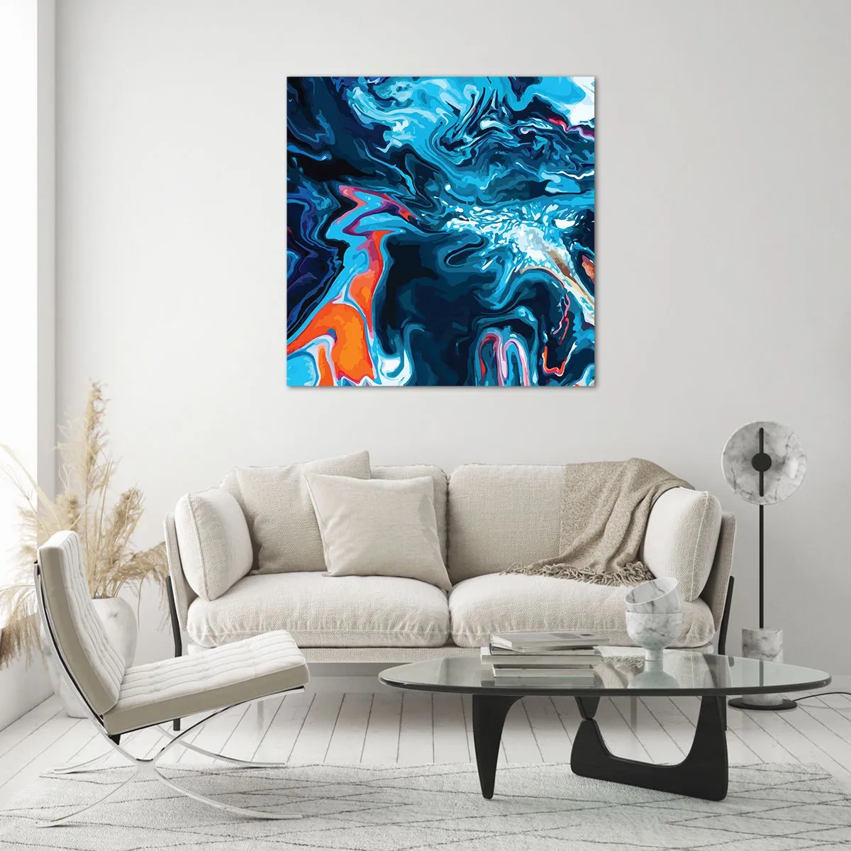 Quadro em vidro - Viagem ao centro do céu - 40x40 cm