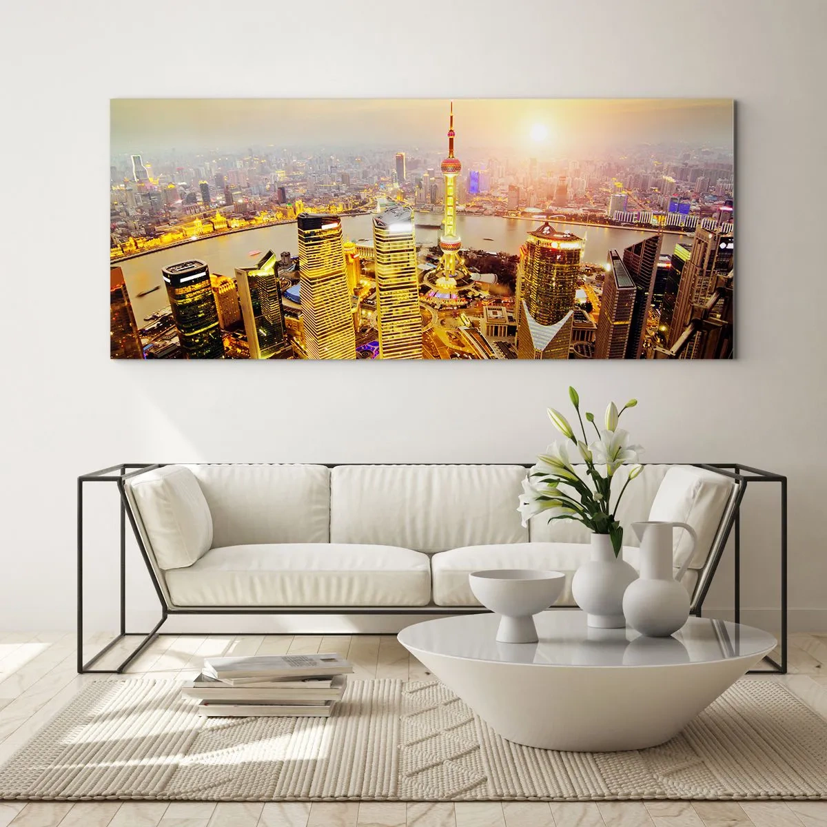 Quadro em vidro - Sonho asiático - 140x50 cm