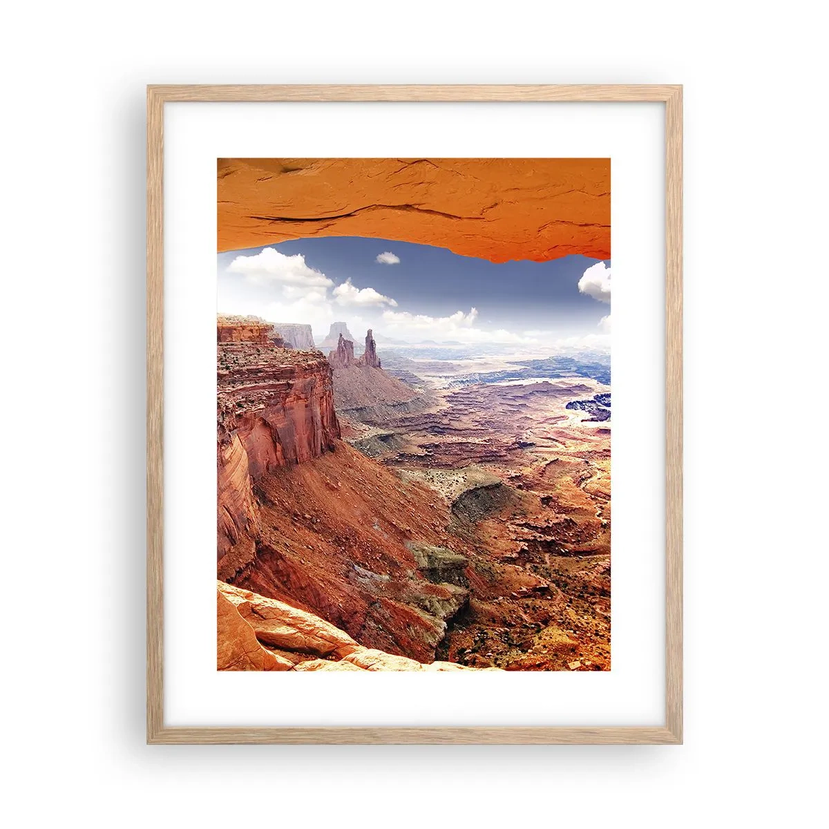 Pôster com moldura de carvalho claro - Esculpido pela própria natureza - 40x50 cm
