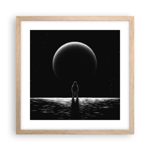 Pôster com moldura de carvalho claro - Cara a cara - 40x40 cm