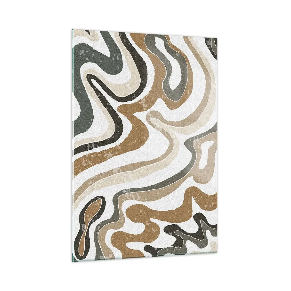 Quadro em vidro - Meandros de cores da terra - 50x70 cm
