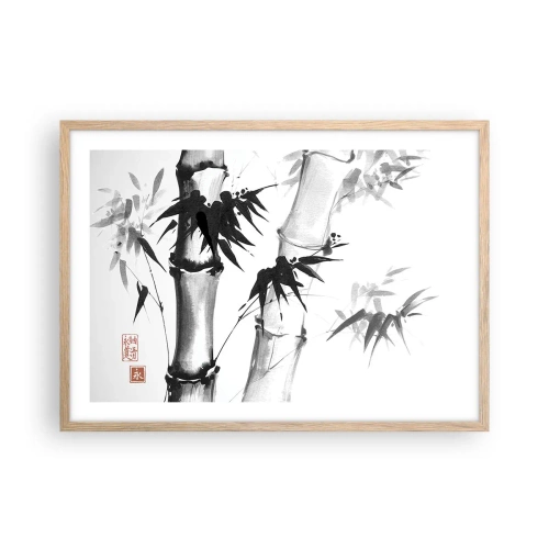 Pôster com moldura de carvalho claro - Foco no Oriente - 70x50 cm