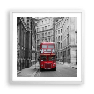 Pôster em moldura branca - A vida quotidiana não deve ser cinzenta - 50x50 cm