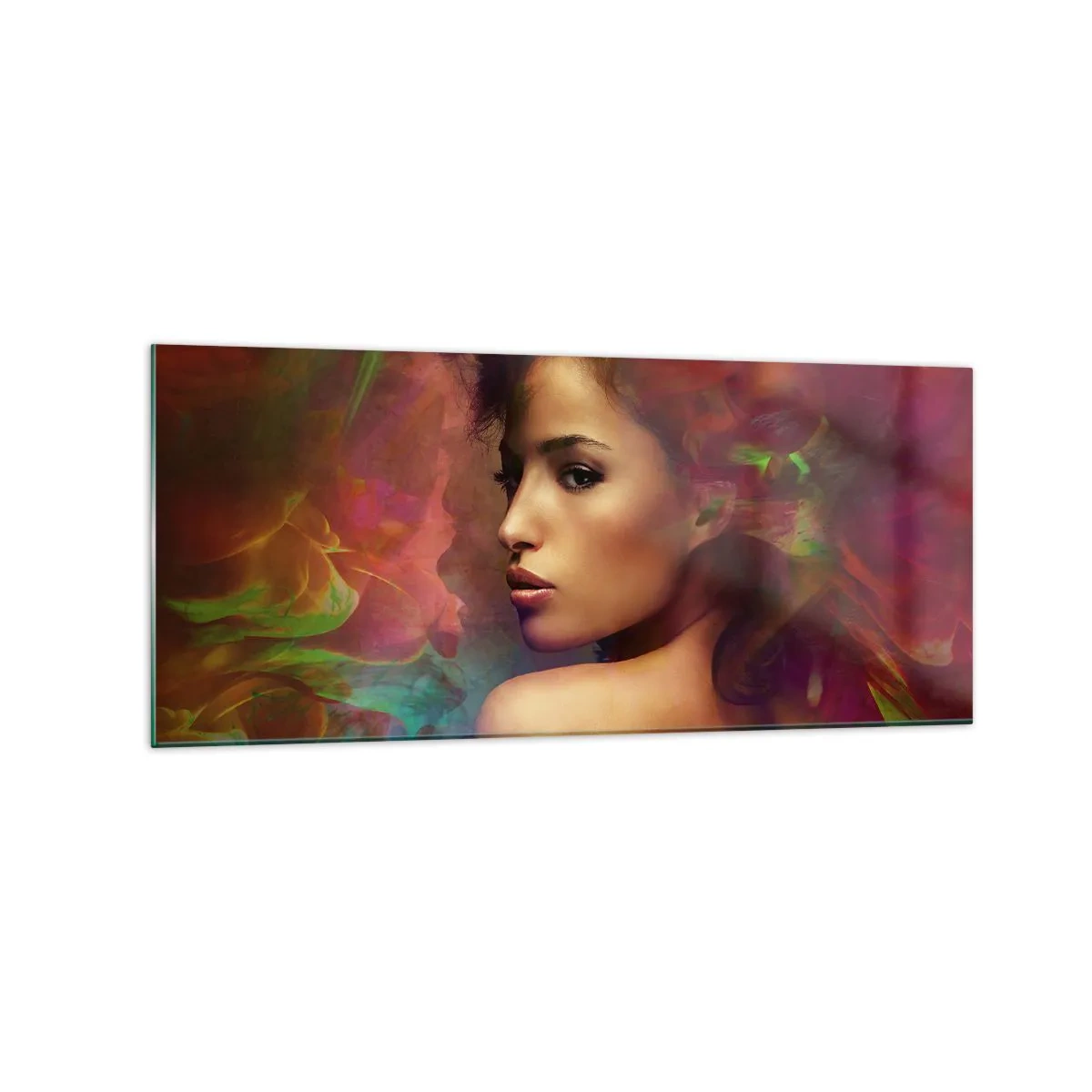 Quadro em vidro - Mais bonito do que um arco-íris, tão delicado como um nevoeiro - 120x50 cm