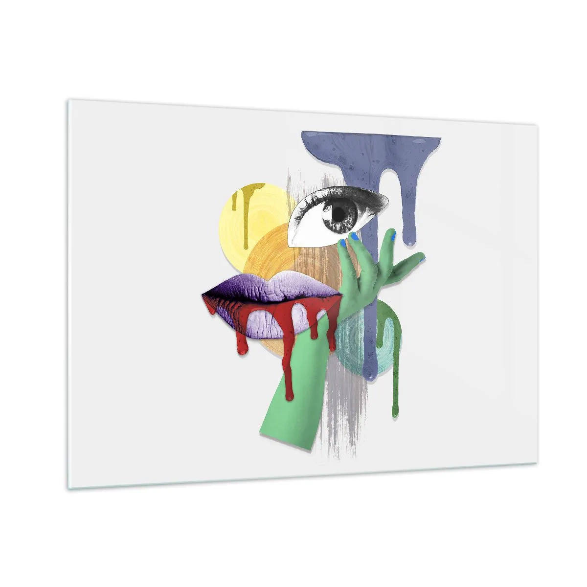 Quadro em vidro - Retrato desconstruído - 100x70 cm