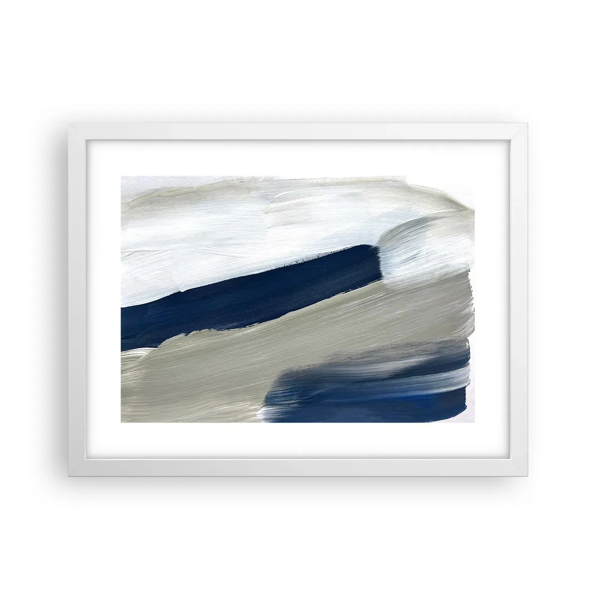 Pôster em moldura branca - Encontro com a brancura - 40x30 cm