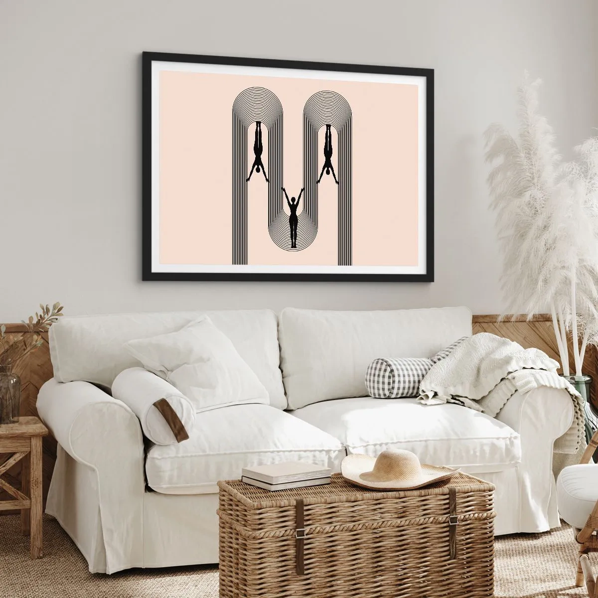 Pôster com moldura preta - De cabeça para baixo - 40x30 cm