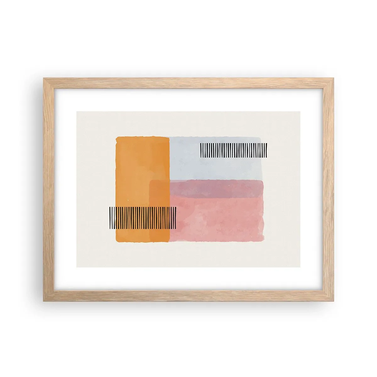 Pôster com moldura de carvalho claro - De canto a canto - 40x30 cm