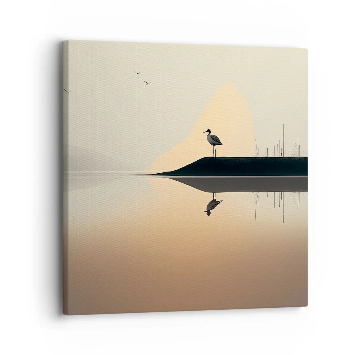 Quadro em tela - Senhor no lago - 30x30 cm