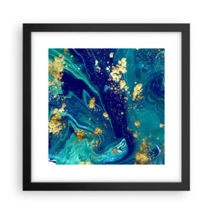 Pôster com moldura preta - Flocos de sol  - 30x30 cm