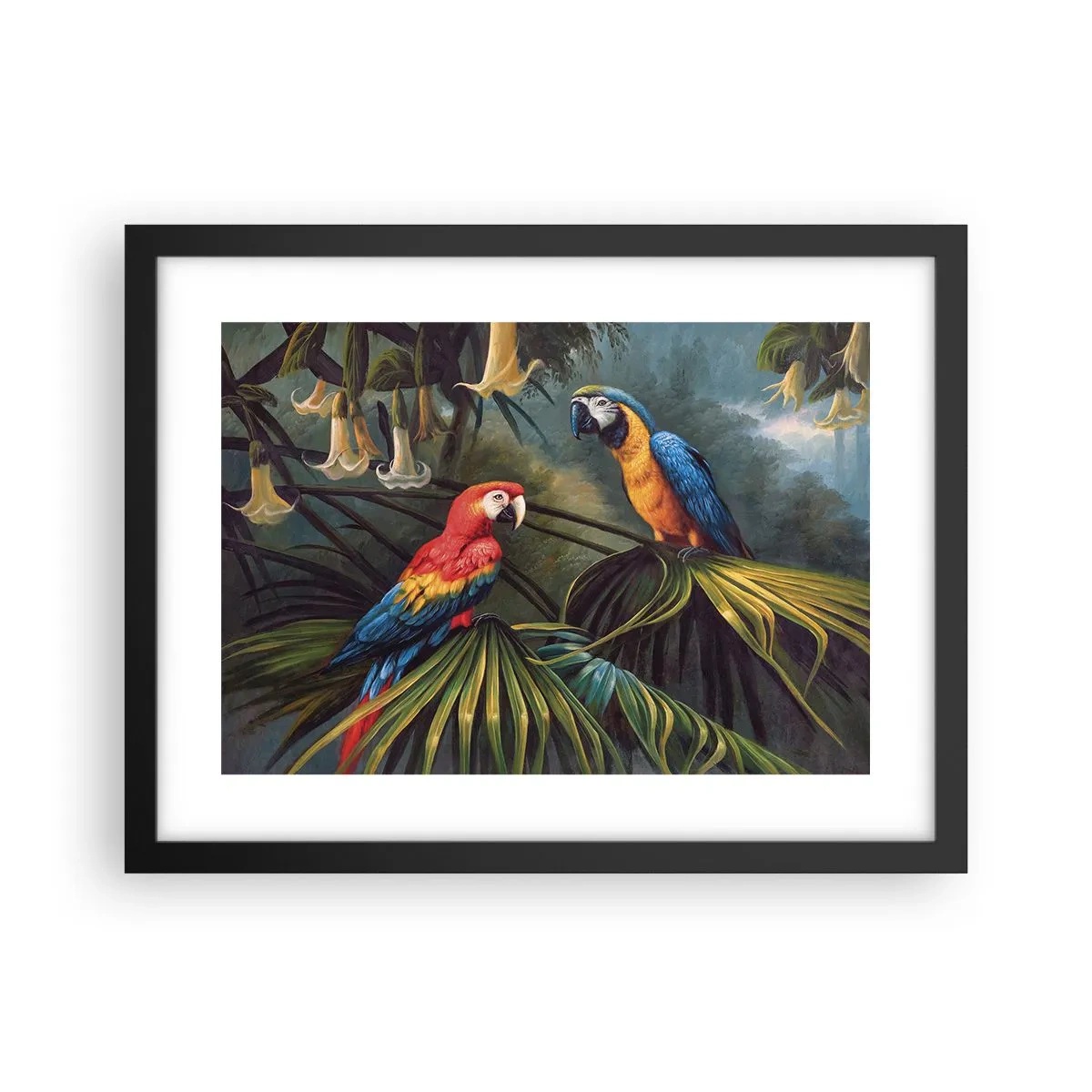 Pôster com moldura preta - Romantismo nos trópicos - 40x30 cm