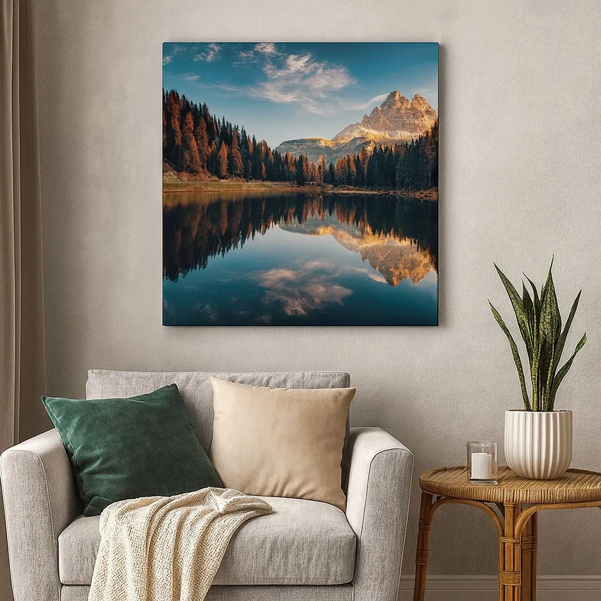 Quadro em tela - Paisagem dupla - 30x30 cm