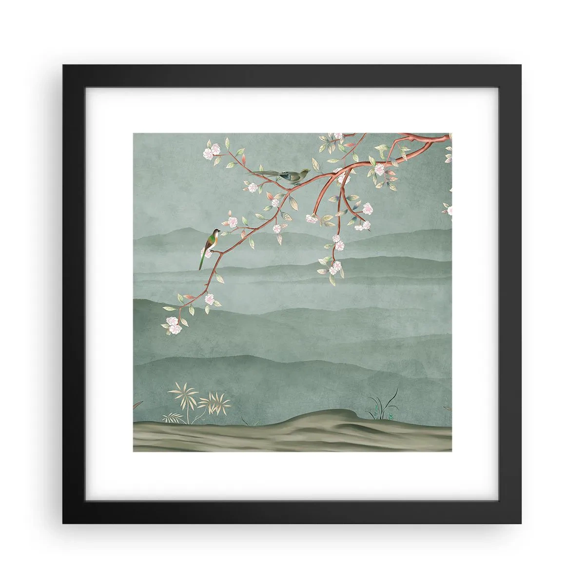 Pôster com moldura preta - Primavera, oh, és tu - 30x30 cm