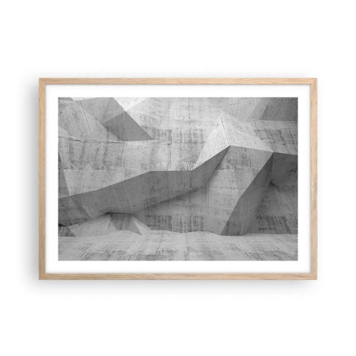 Pôster com moldura de carvalho claro - Um verdadeiro desafio - 70x50 cm