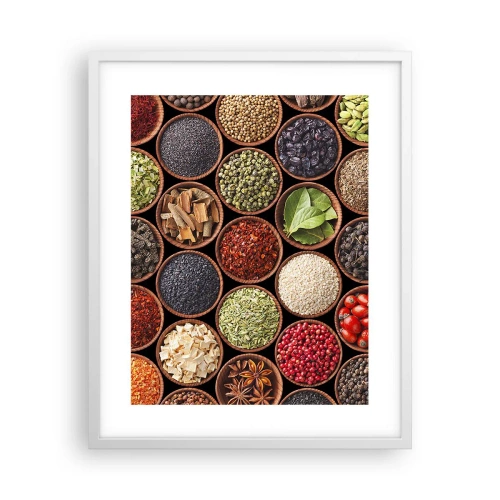 Pôster em moldura branca - Todos os sabores do mundo - 40x50 cm