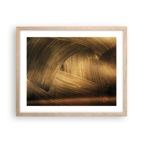 Pôster com moldura de carvalho claro - No labirinto dourado - 50x40 cm