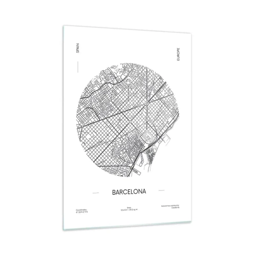 Quadro em vidro - Anatomia de Barcelona - 50x70 cm
