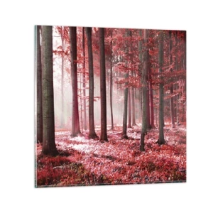 Quadro em vidro - O vermelho também é belo - 50x50 cm