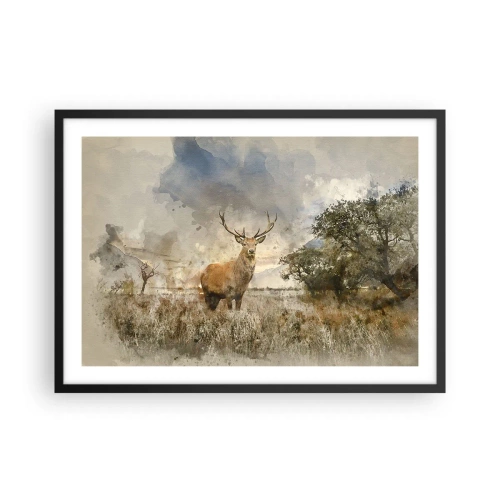 Pôster com moldura preta - Dignidade - força - dignidade - 70x50 cm