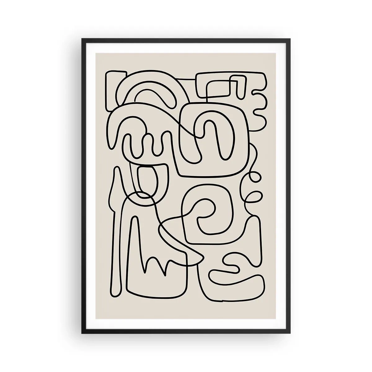 Pôster com moldura preta - Na trilha - 70x100 cm