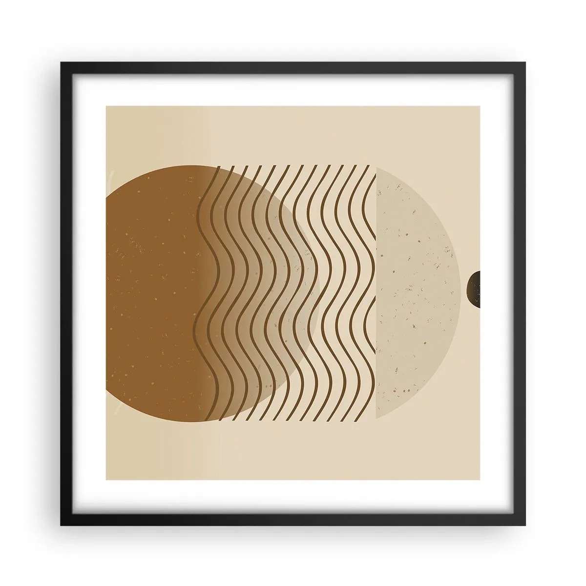 Pôster com moldura preta - Sobre a origem das figuras geométricas - 50x50 cm