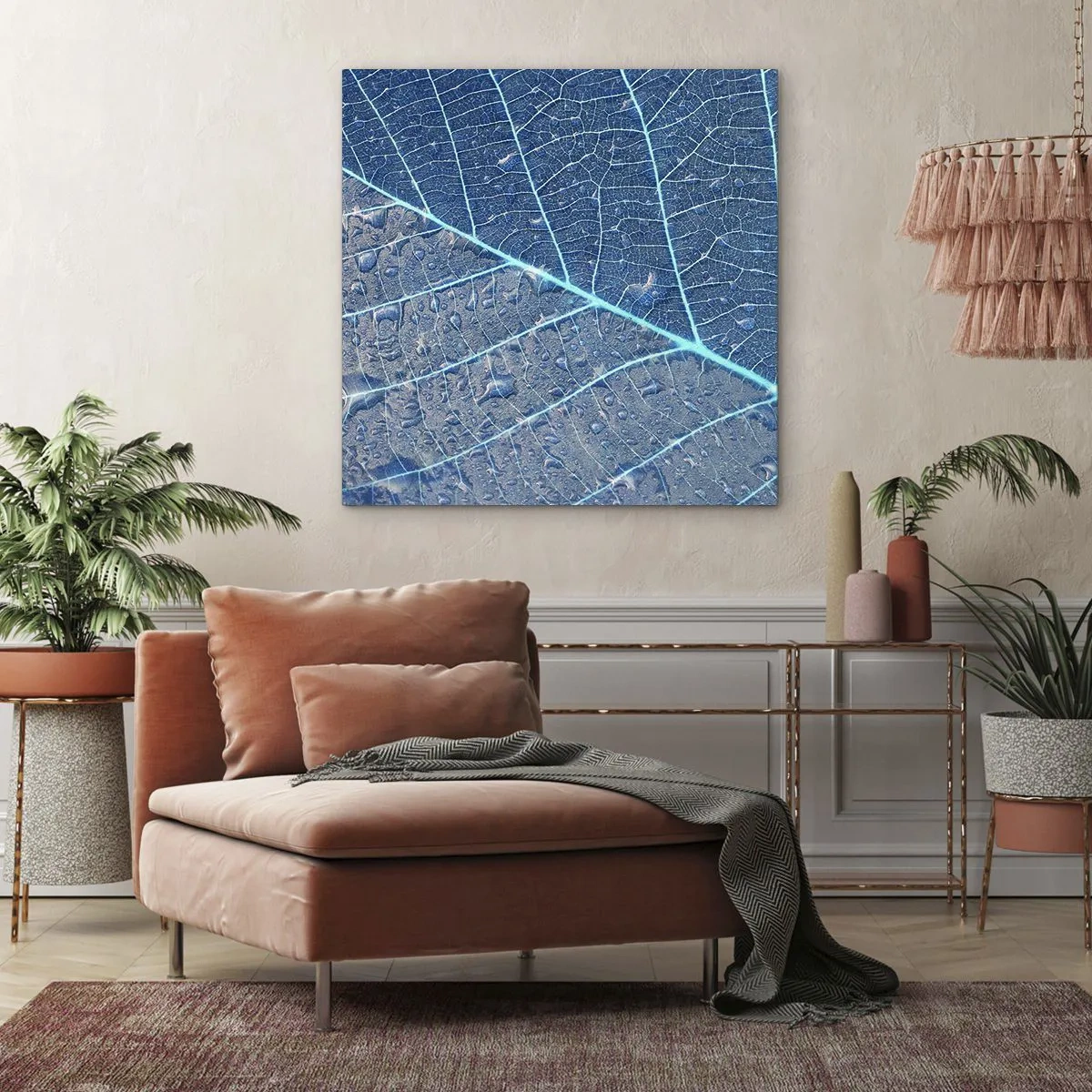 Quadro em tela - A vida em azul - 30x30 cm