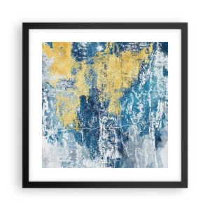 Pôster com moldura preta - Abstração cheia de clima - 40x40 cm