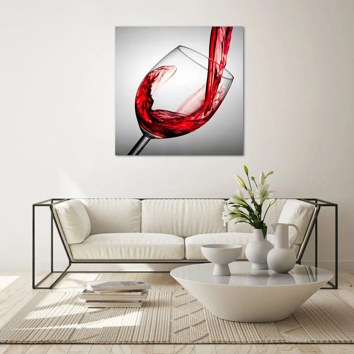 Quadro em vidro - Cor - movimento - som - 30x30 cm