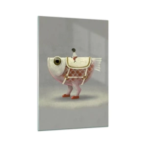 Quadro em vidro - O cavaleiro Peixoso - 70x100 cm