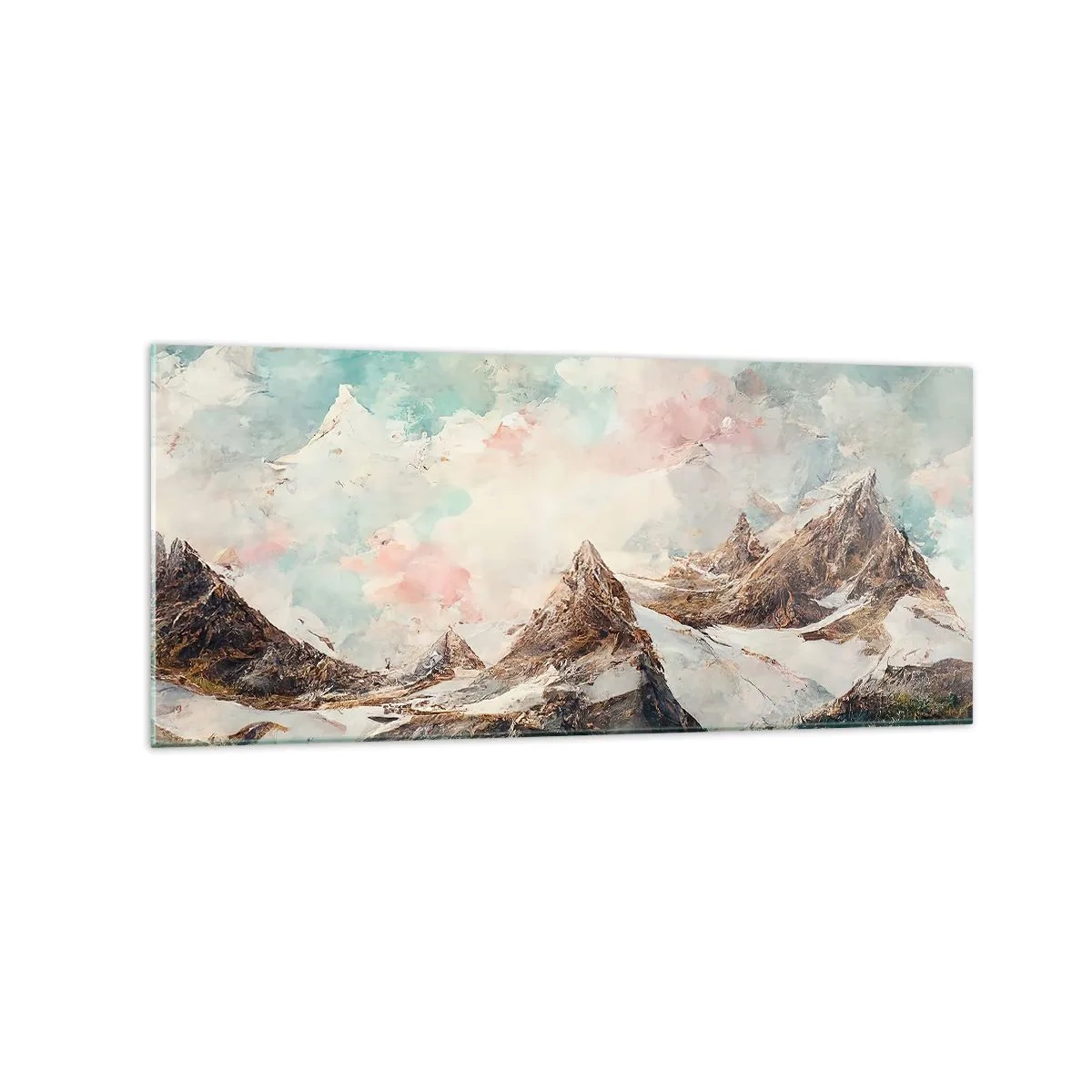 Quadro em vidro - Lâminas de rocha - 120x50 cm