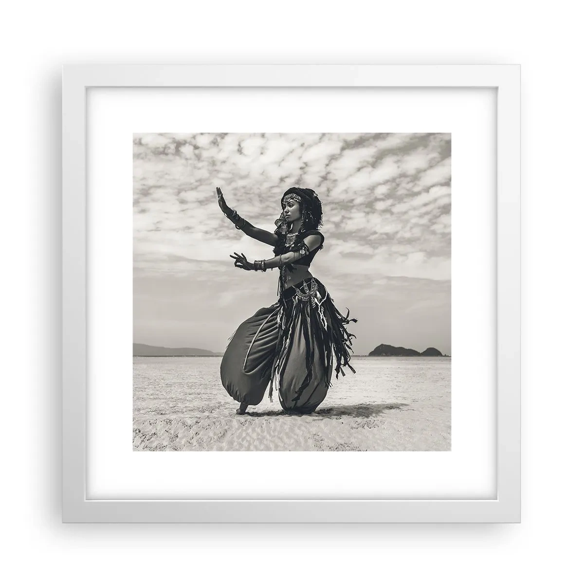 Pôster em moldura branca - Dança das Ilhas do Sul - 30x30 cm