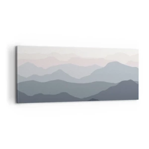 Quadro em tela - Ondas de montanha - 100x40 cm