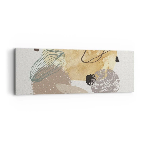 Quadro em tela - Plumcologia aplicada - 90x30 cm