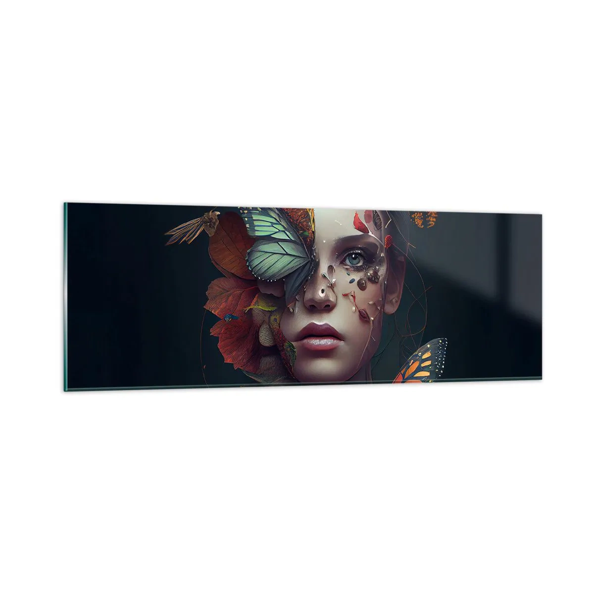 Quadro em vidro - Uma metamorfose maravilhosa - 90x30 cm