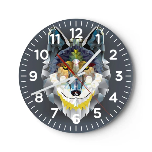 Relógio de parede - Relógio em vidro - Quem não quer ser lobo, não lhe veste a pele - 30x30 cm