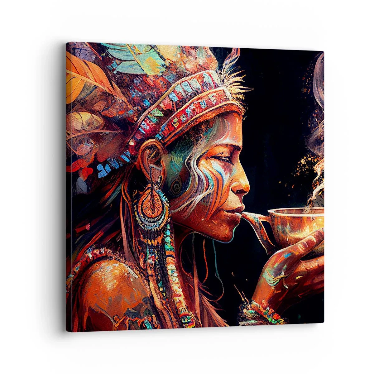 Quadro em tela - Ritual mágico - 30x30 cm