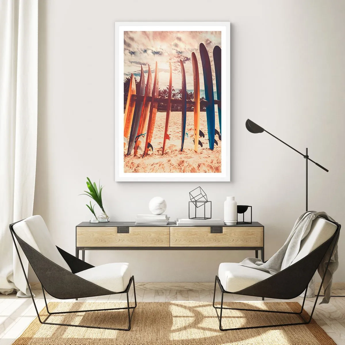 Pôster em moldura branca - Boa noite, até amanhã - 30x40 cm