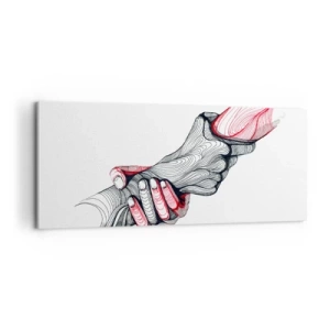 Quadro em tela - Está em boas mãos - 100x40 cm