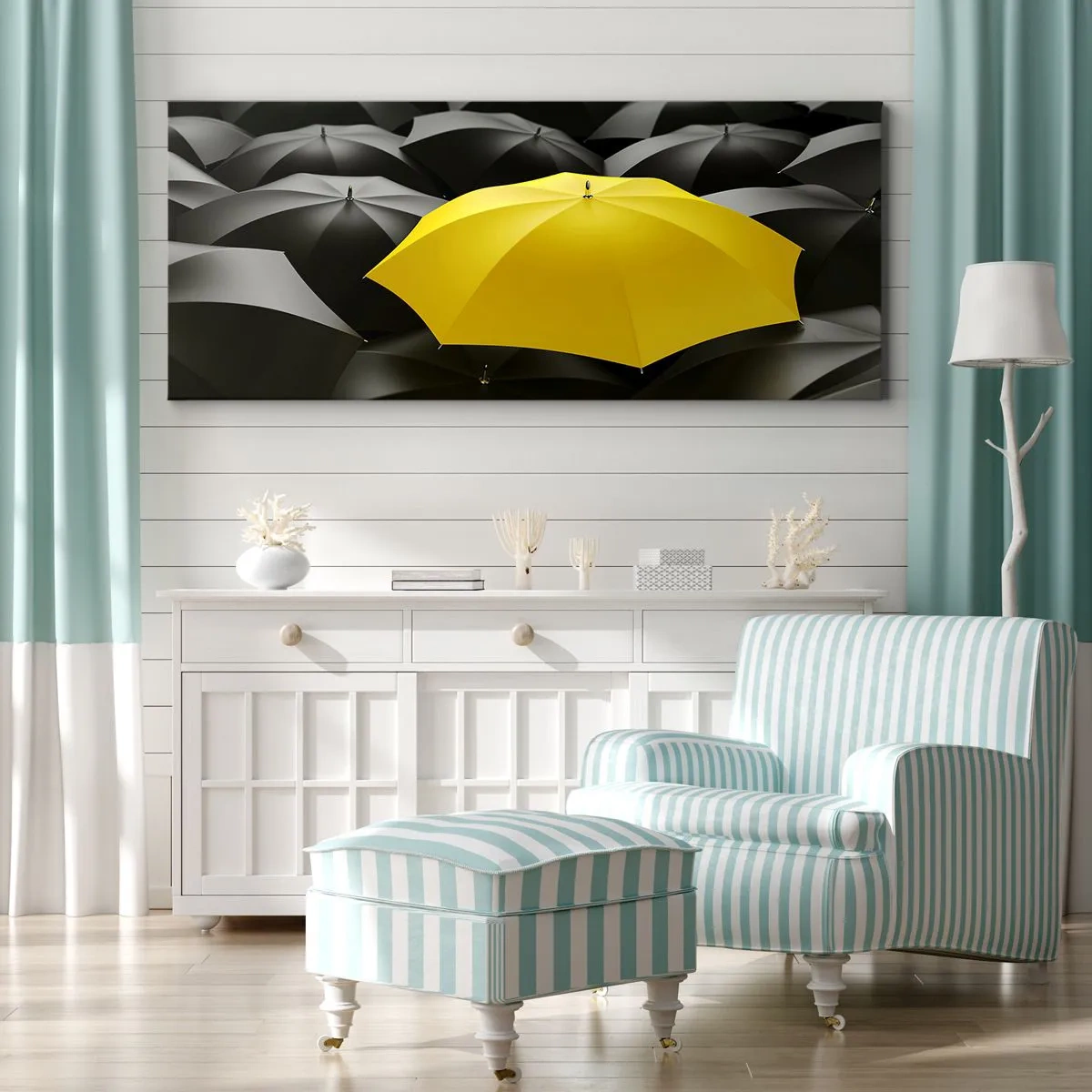 Quadro em tela - Adeus à tristeza - 160x50 cm