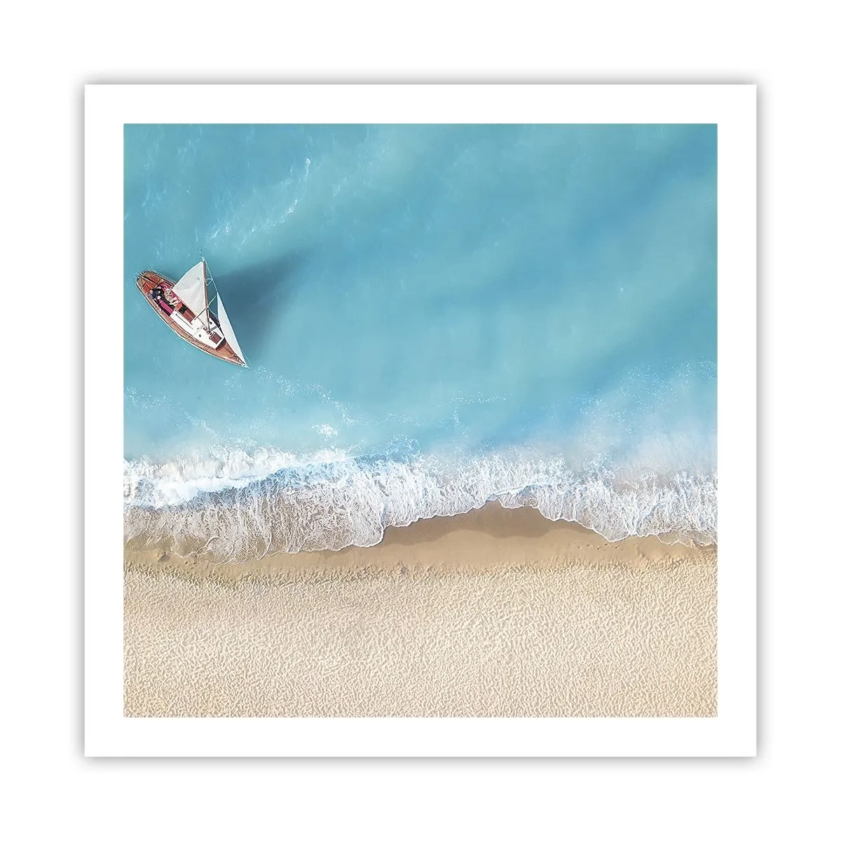 Pôster - No limite do azul e do ouro - 60x60 cm