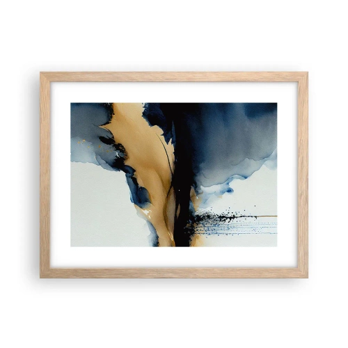 Pôster com moldura de carvalho claro - Atrás da cortina - 40x30 cm
