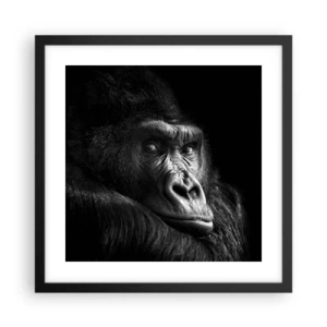 Pôster com moldura preta - E para que é que estás a olhar? - 40x40 cm