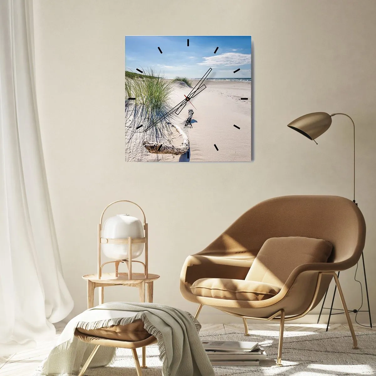 Relógio de parede - Relógio em vidro - A mais bonita? do Báltico - 30x30 cm