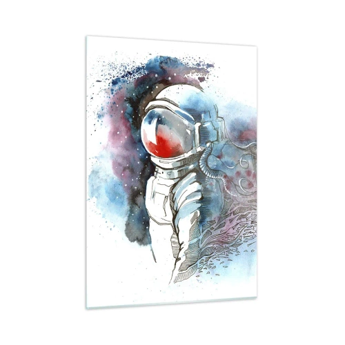 Quadro em vidro - Sozinho com o espaço - 50x70 cm