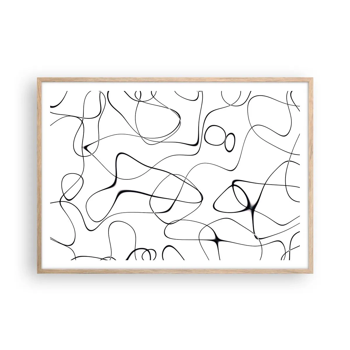 Pôster com moldura de carvalho claro - Os caminhos da vida, as vicissitudes do destino - 100x70 cm