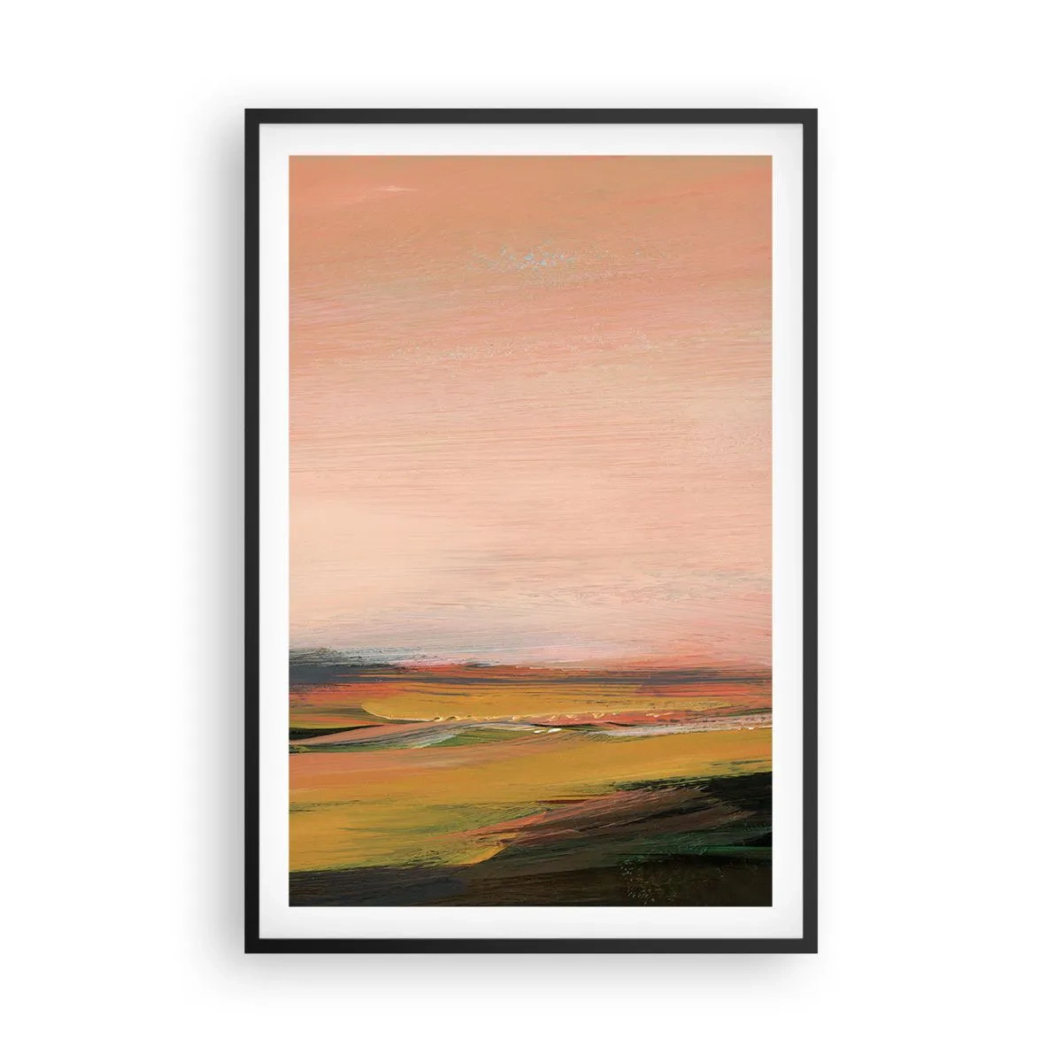 Pôster com moldura preta - Em tons rosa - 61x91 cm