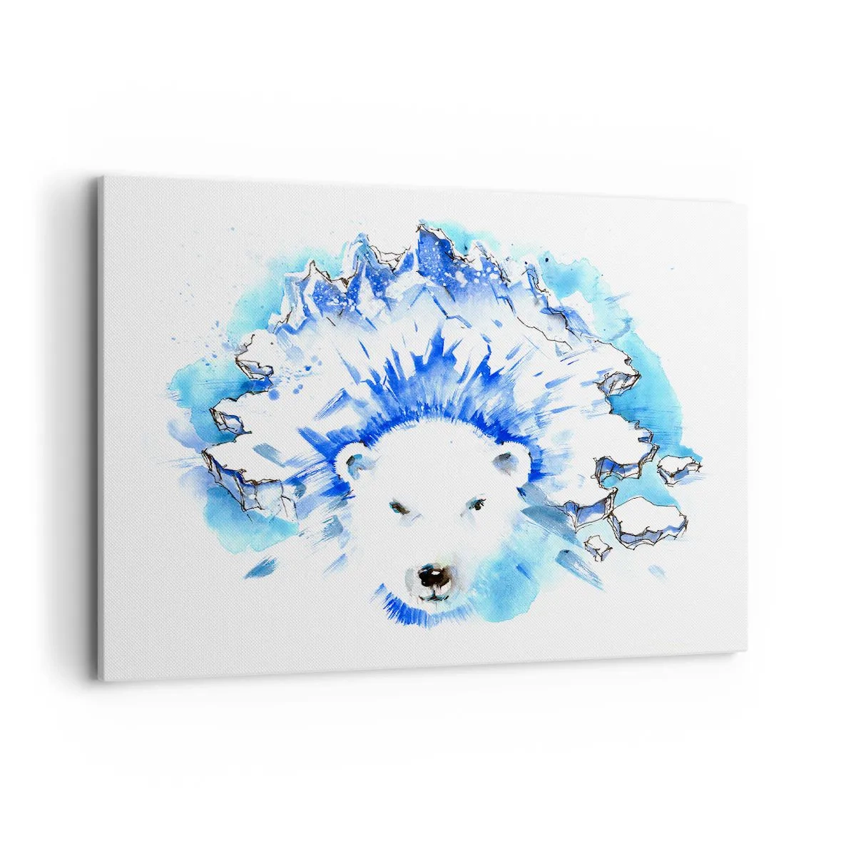 Quadro em tela - O Rei do Ártico em uma coroa de gelo - 100x70 cm