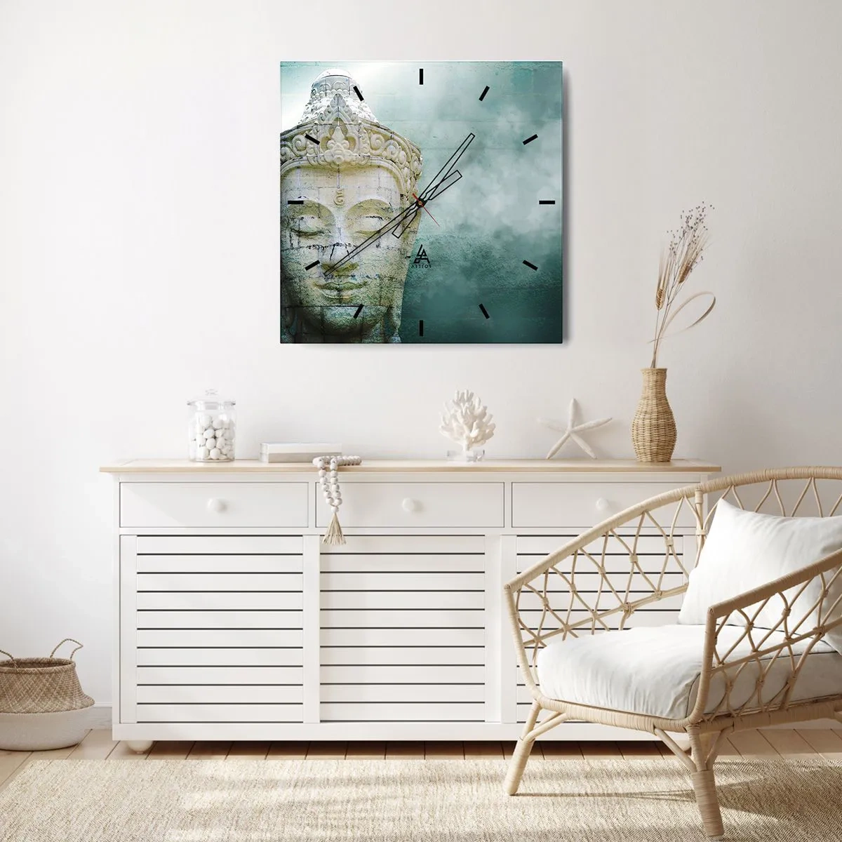 Relógio de parede - Relógio em vidro - Em busca da luz - 30x30 cm