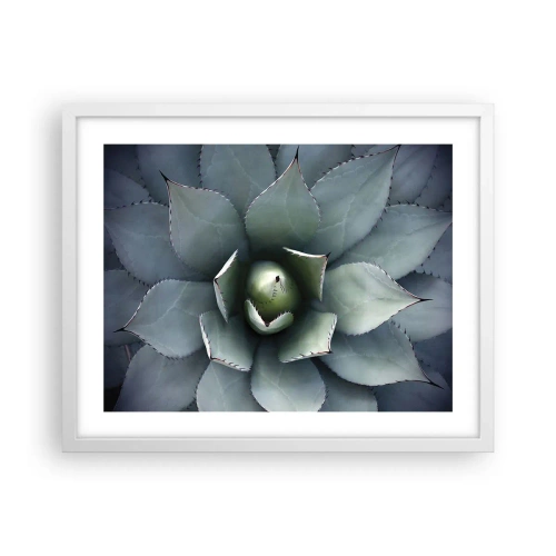 Pôster em moldura branca - Atrai e adverte - 50x40 cm